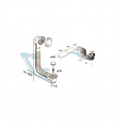 Sifon gibljivi za tuš/kadu automatik MIB-14004 5/4